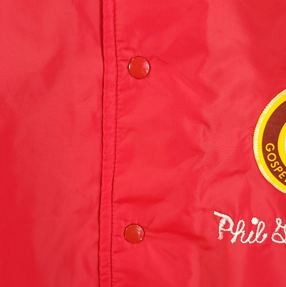 Vtg Pla Jac Ross County Gospel Music Club Snap Front Jacket Men's 44L-46 Red - Picture 4 of 16